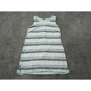 Lilla P Tank Dress Womens Large White Striped V-Neck Lined Anthropologie